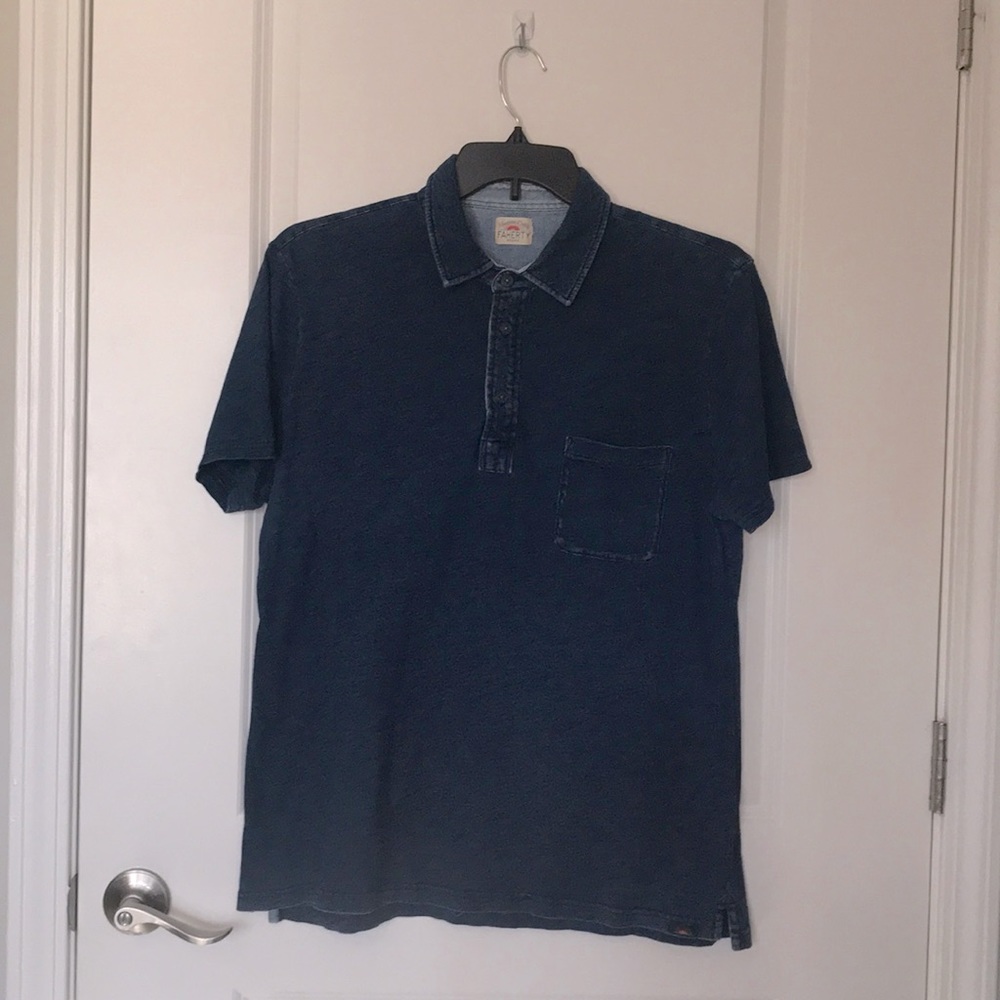 Men's Faherty Dark Blue Polo Shirt